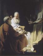 Rembrandt, Two Scholars